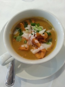 Started off with the Thai Butternut Squash Soup. 